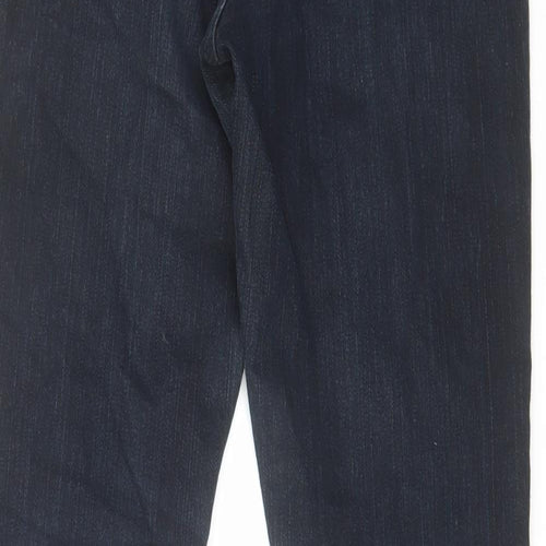 Disco Womens Blue Cotton Straight Jeans Size 8 L26 in Regular Zip