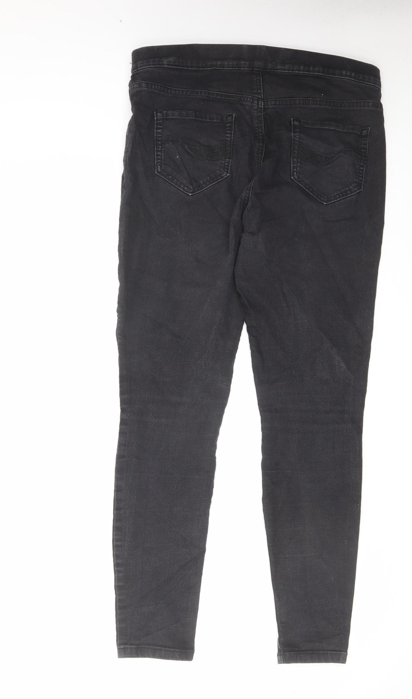 TU Womens Black Cotton Jegging Jeans Size 12 L28 in Regular