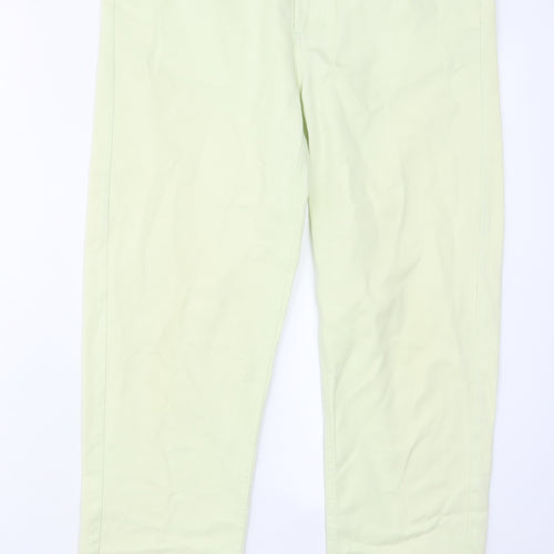 Liz Claiborne Womens Green Cotton Tapered Jeans Size 12 L28 in Regular Zip