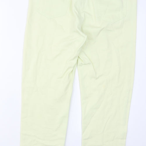 Liz Claiborne Womens Green Cotton Tapered Jeans Size 12 L28 in Regular Zip