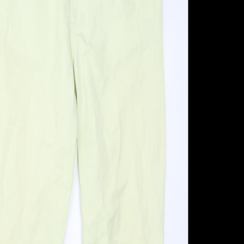 Liz Claiborne Womens Green Cotton Tapered Jeans Size 12 L28 in Regular Zip