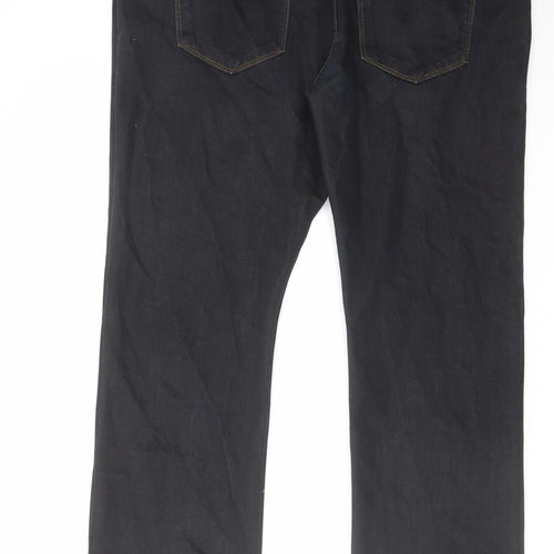 Autograph Mens Blue Cotton Straight Jeans Size 42 in L29 in Regular Zip