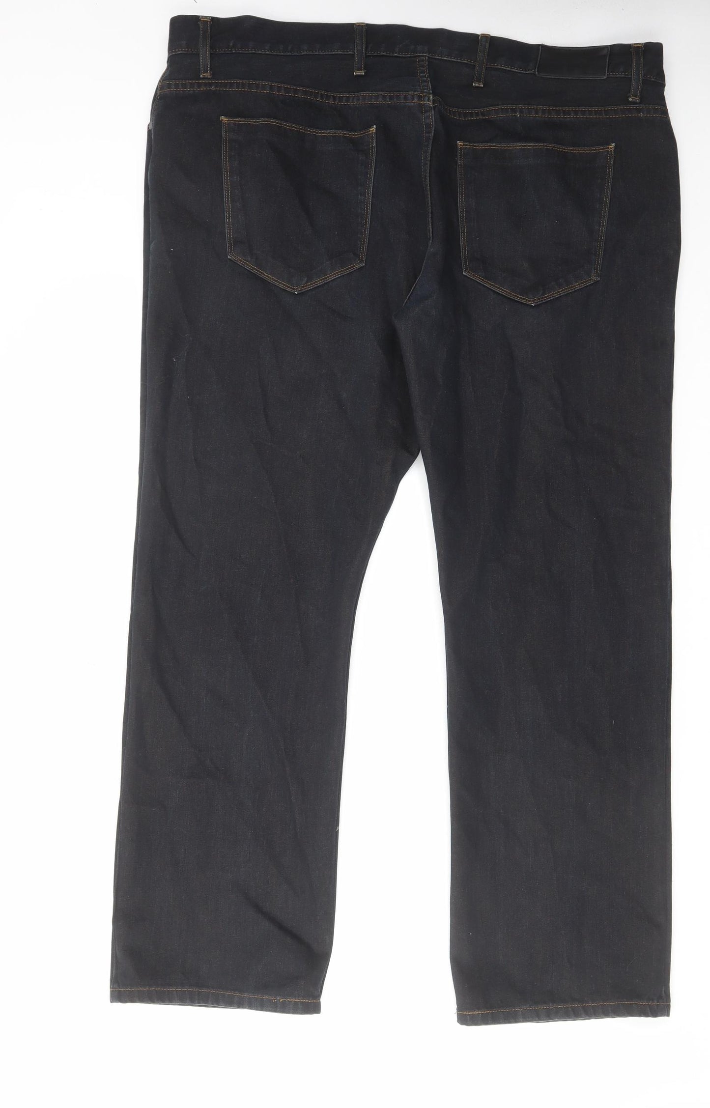 Autograph Mens Blue Cotton Straight Jeans Size 42 in L29 in Regular Zip