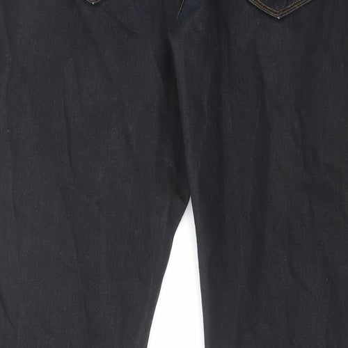 Autograph Mens Blue Cotton Straight Jeans Size 42 in L29 in Regular Zip