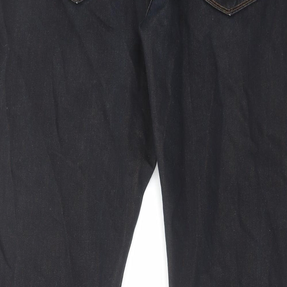 Autograph Mens Blue Cotton Straight Jeans Size 42 in L29 in Regular Zip