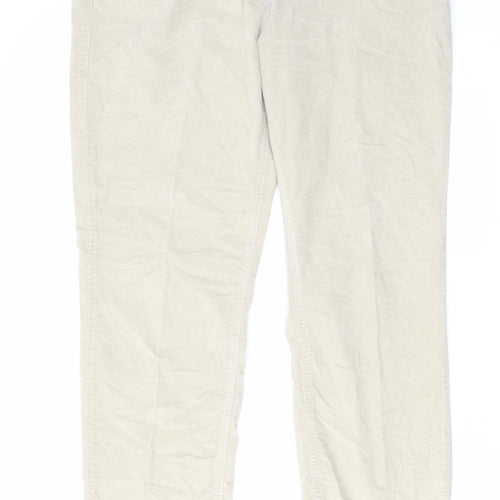 Laurel Womens Beige Cotton Trousers Size 34 in L28 in Regular Zip