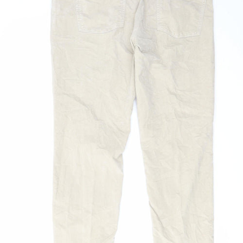 Laurel Womens Beige Cotton Trousers Size 34 in L28 in Regular Zip
