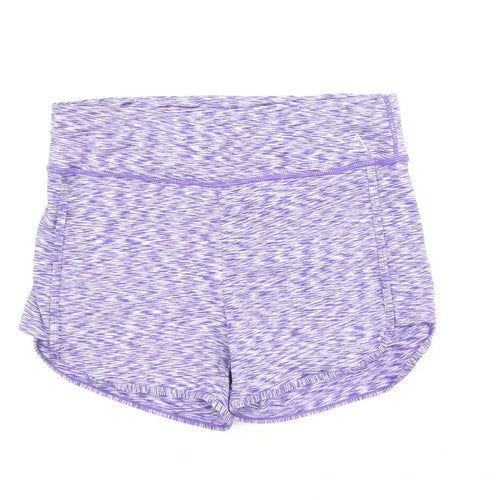 Boohoo Womens Purple Polyester Athletic Shorts Size 14 Regular