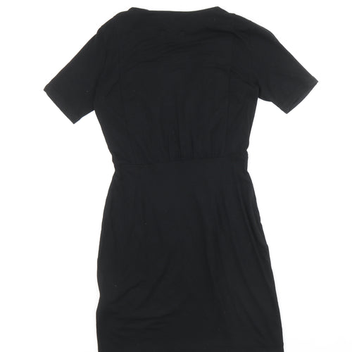 Gap Womens Black Viscose Shift Size XS V-Neck Pullover