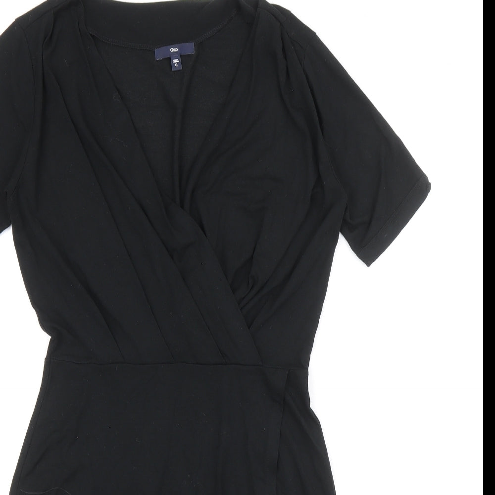 Gap Womens Black Viscose Shift Size XS V-Neck Pullover