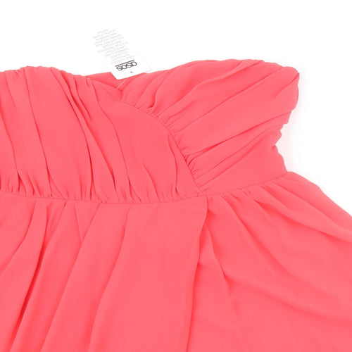 ASOS Womens Red Polyester Fit & Flare Size 12 Sweetheart Zip