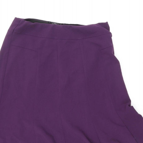 Bonmarché Womens Purple Polyester Swing Skirt Size 14