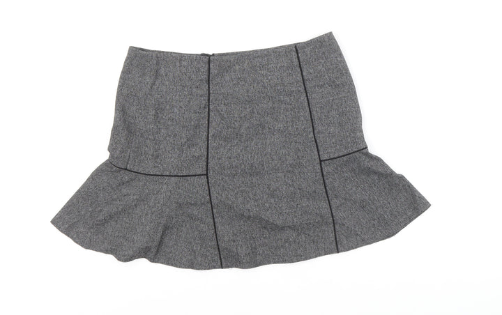 NEXT Womens Grey Polyester Trumpet Skirt Size 12 Zip
