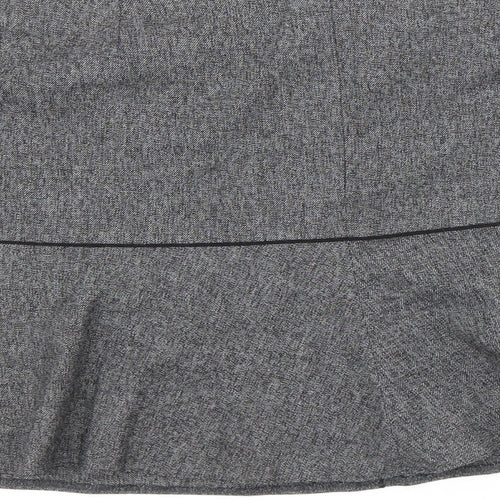 NEXT Womens Grey Polyester Trumpet Skirt Size 12 Zip