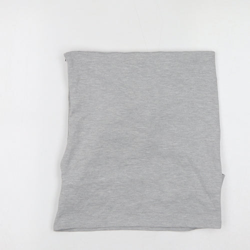 VILA Womens Grey Polyester A-Line Skirt Size S Zip