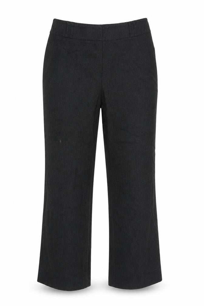 Front view of Country Casuals women’s grey viscose trousers, size UK 10, 27-inch leg regular zip