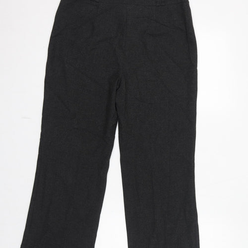 CC Womens Grey Viscose Trousers Size 10 L27 in Regular Zip