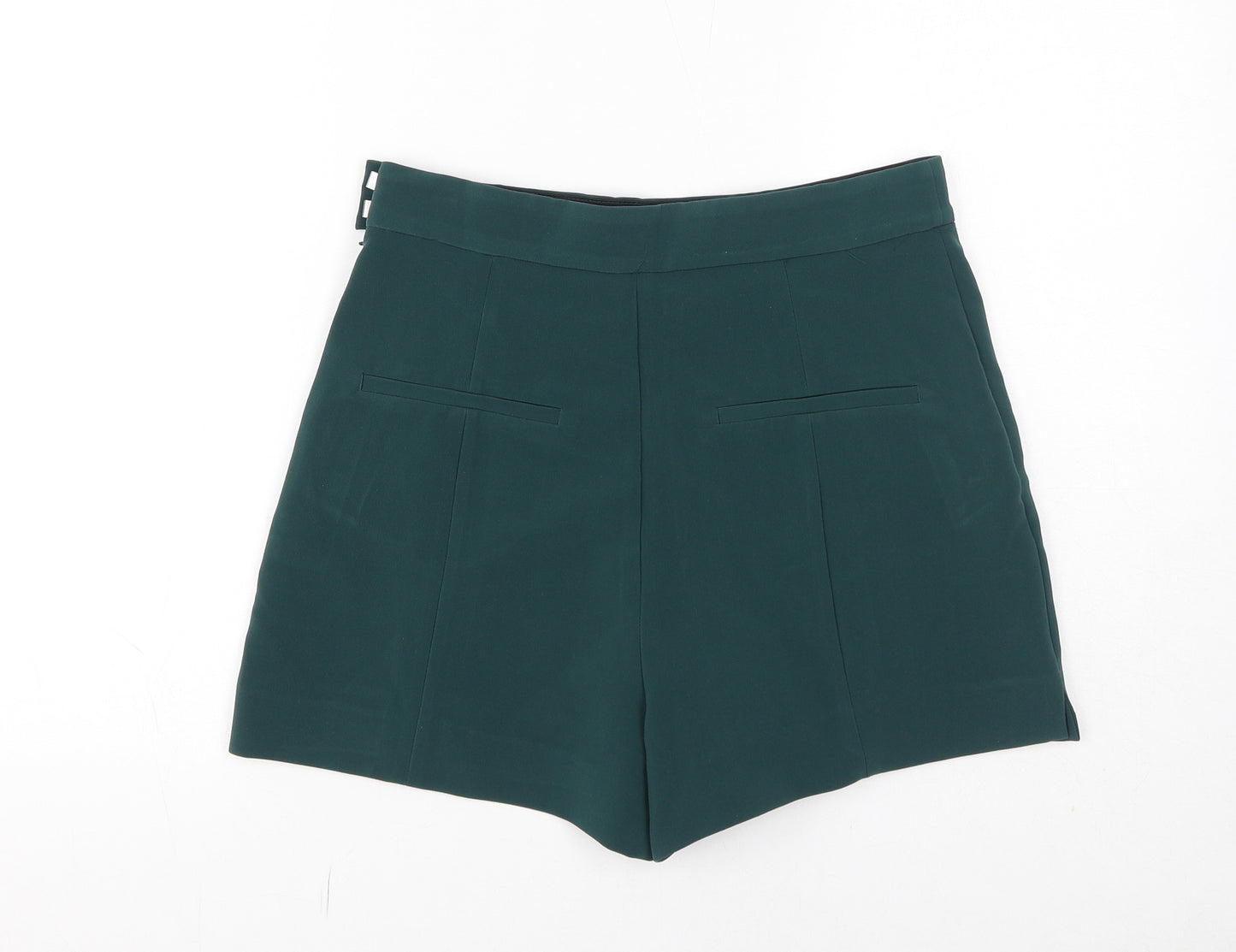 H&M Womens Green Polyester Sailor Shorts Size 12 L15 in Regular Hook & Eye