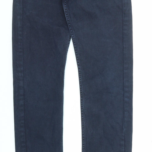 Lob's Womens Blue Cotton Straight Jeans Size 28 in L31 in Regular Zip