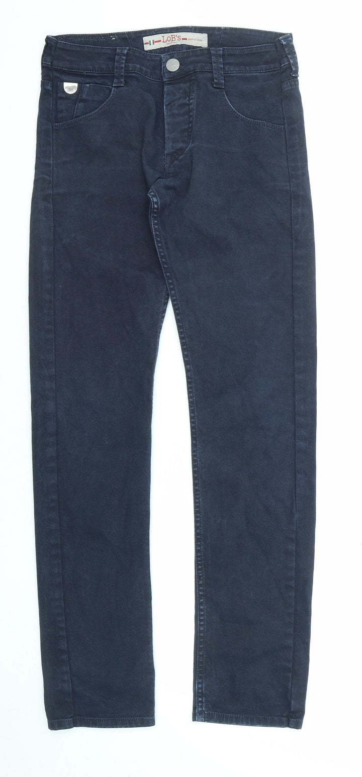 Lob's Womens Blue Cotton Straight Jeans Size 28 in L31 in Regular Zip