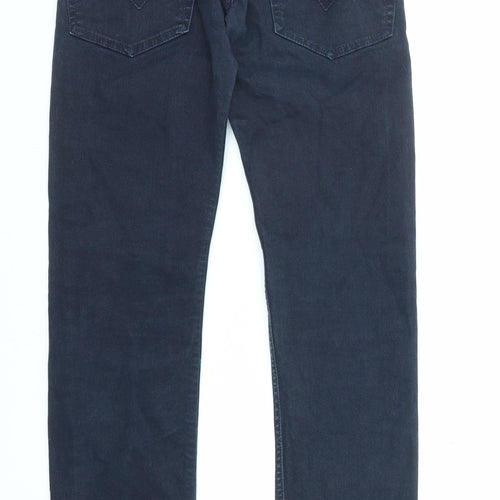 Lob's Womens Blue Cotton Straight Jeans Size 28 in L31 in Regular Zip