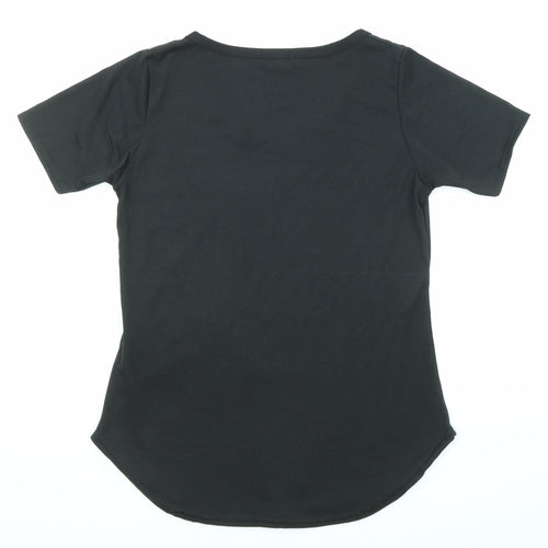 Sweet Gisele Womens Black Polyester Basic T-Shirt Size S Round Neck - Philly