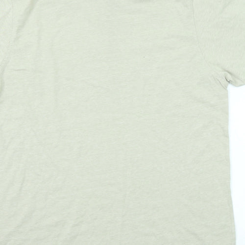 EWM Mens Beige Cotton Polo Size M Collared Button