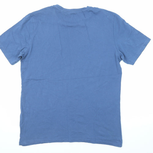 NEXT Mens Blue Cotton T-Shirt Size XL Crew Neck