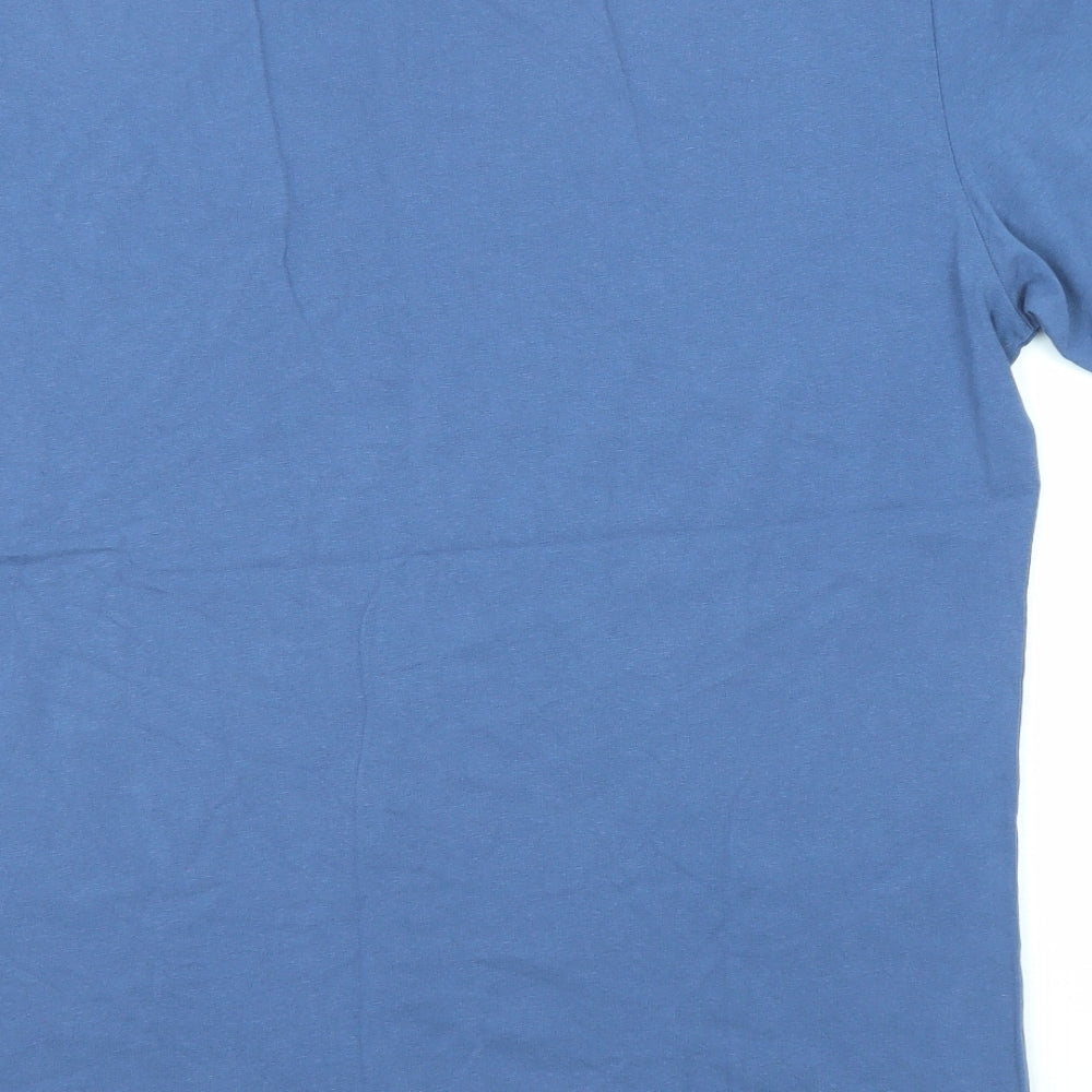 NEXT Mens Blue Cotton T-Shirt Size XL Crew Neck