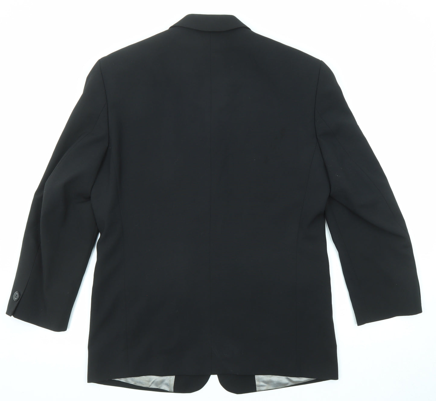 Uki Mens Black Viscose Jacket Suit Jacket Size 36 Regular