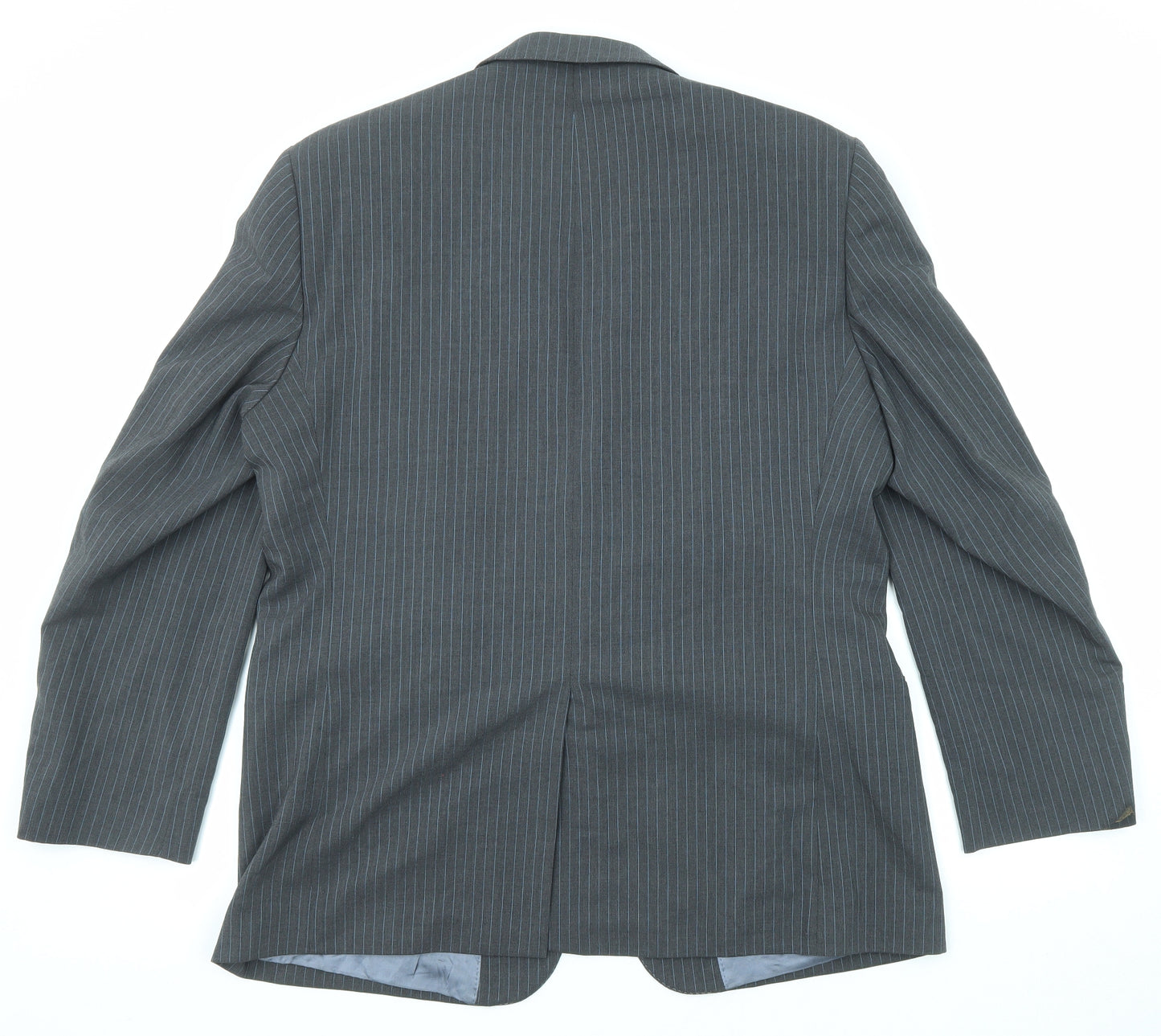 Charles Tyrwhitt Mens Grey Striped Wool Jacket Suit Jacket Size 42 Regular