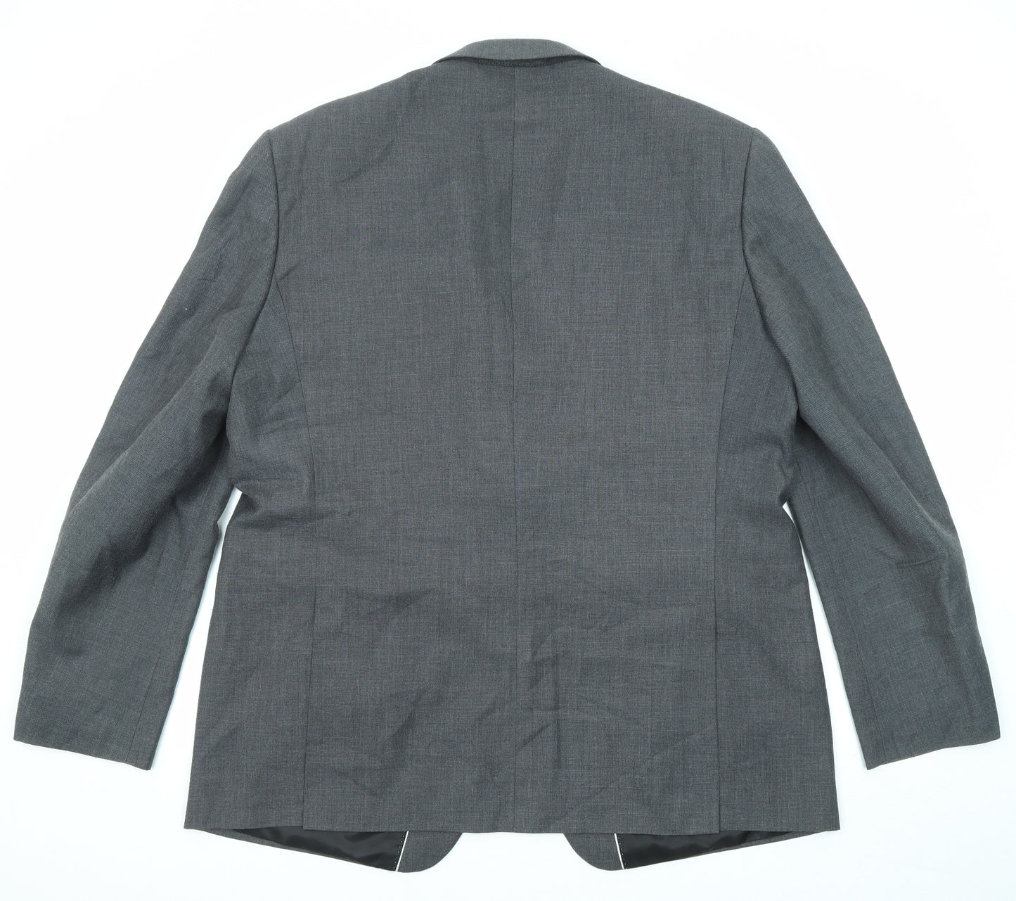 Terry de Havilland Mens Grey Polyester Jacket Suit Jacket Size 50 Regular