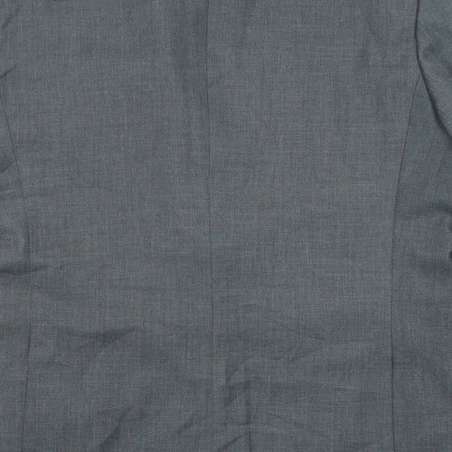Terry de Havilland Mens Grey Polyester Jacket Suit Jacket Size 50 Regular