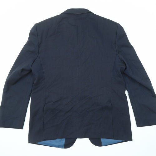 Marks and Spencer Mens Blue Polyester Jacket Suit Jacket Size 44 Regular