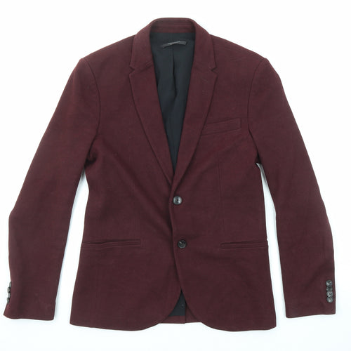 Zara Womens Purple Jacket Blazer Size S Button