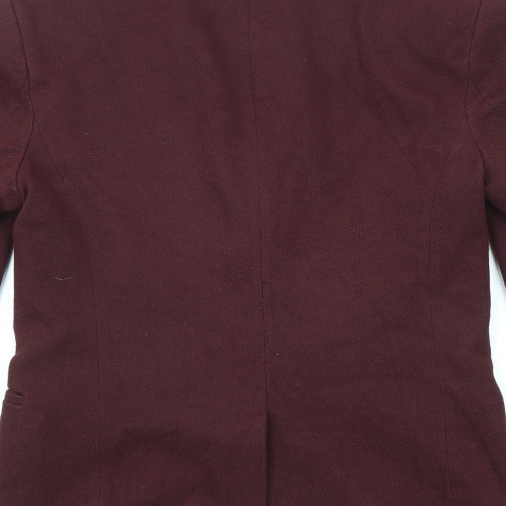 Zara Womens Purple Jacket Blazer Size S Button