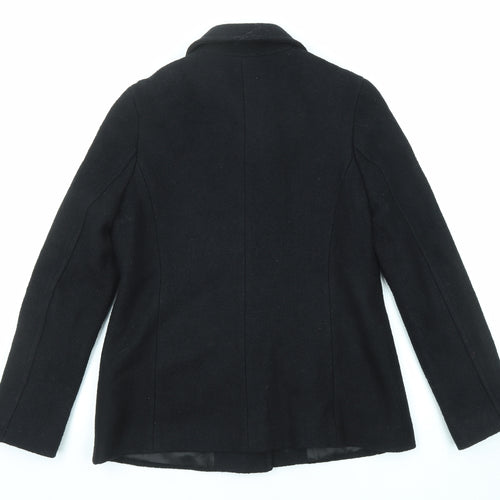 Lands' End Womens Black Jacket Size 12 Button