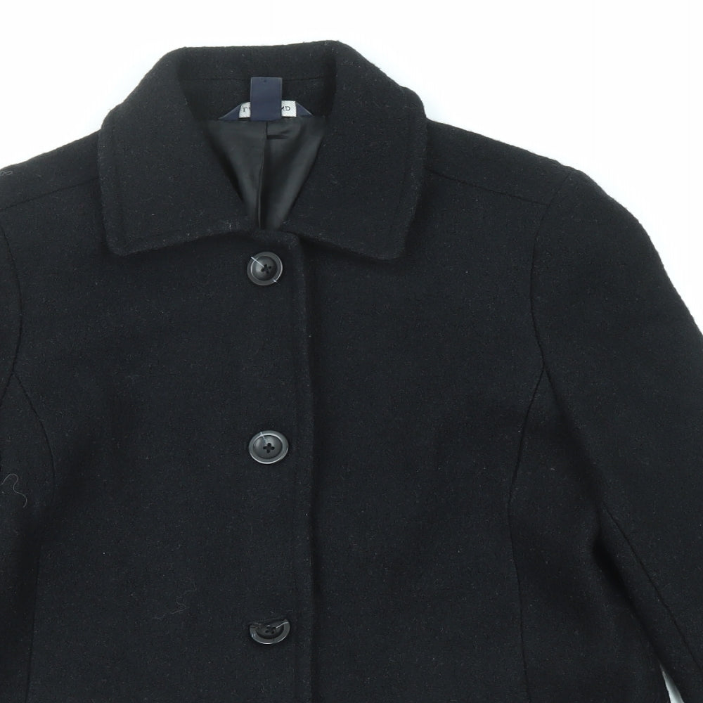 Lands' End Womens Black Jacket Size 12 Button
