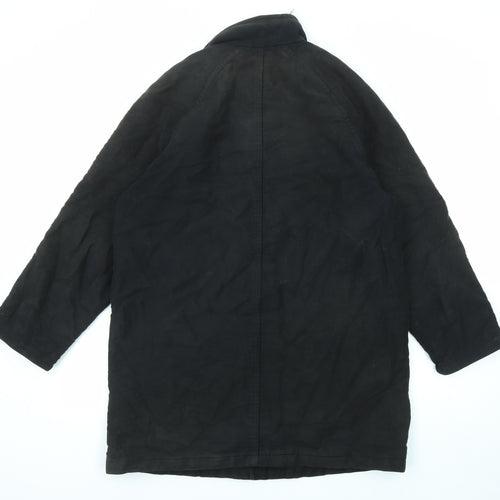 Marks and Spencer Womens Black Overcoat Coat Size 10 Zip