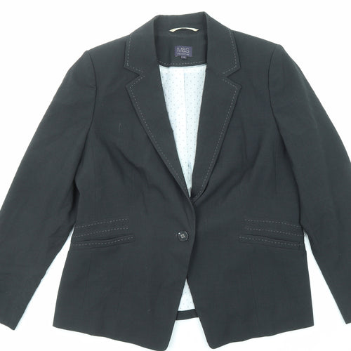 Marks and Spencer Womens Grey Polyester Jacket Suit Jacket Size 18