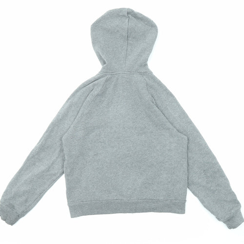 Monki Womens Grey Cotton Full Zip Hoodie Size XS Zip