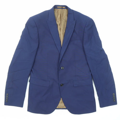 NEXT Mens Blue Polyester Jacket Suit Jacket Size 38 Regular