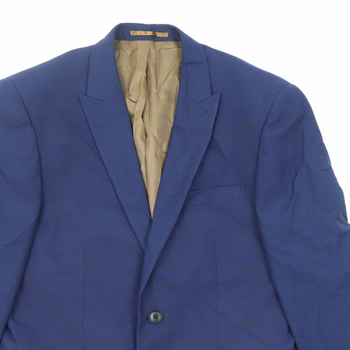 NEXT Mens Blue Polyester Jacket Suit Jacket Size 38 Regular