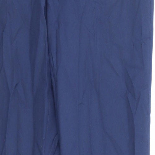 Marks and Spencer Mens Blue Polyester Trousers Size 30 in L31 in Regular Zip