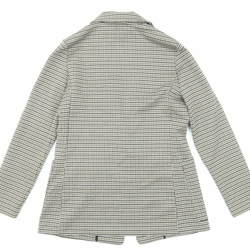 H&M Womens Multicoloured Geometric Jacket Blazer Size 10 Button