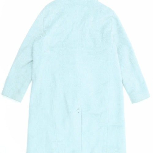 Autograph Womens Blue Overcoat Coat Size 12 Button