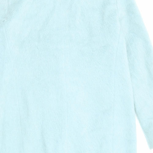 Autograph Womens Blue Overcoat Coat Size 12 Button