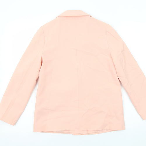 River Island Girls Pink Jacket Blazer Size 9-10 Years Button