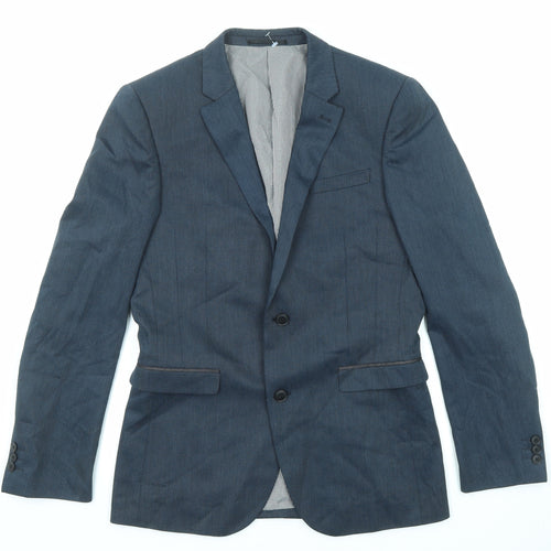 NEXT Mens Blue Polyester Jacket Suit Jacket Size 38 Regular