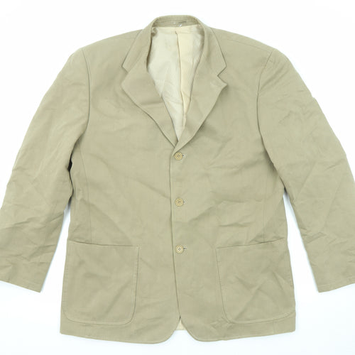 Kartell Mens Beige Cotton Jacket Suit Jacket Size 44 Regular